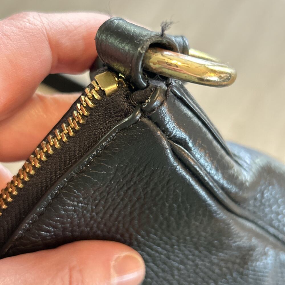 Coach C1648 Ellie File Bag In Black Pebbled Leather Crossbody Old Money Classic - Picture 13 of 15